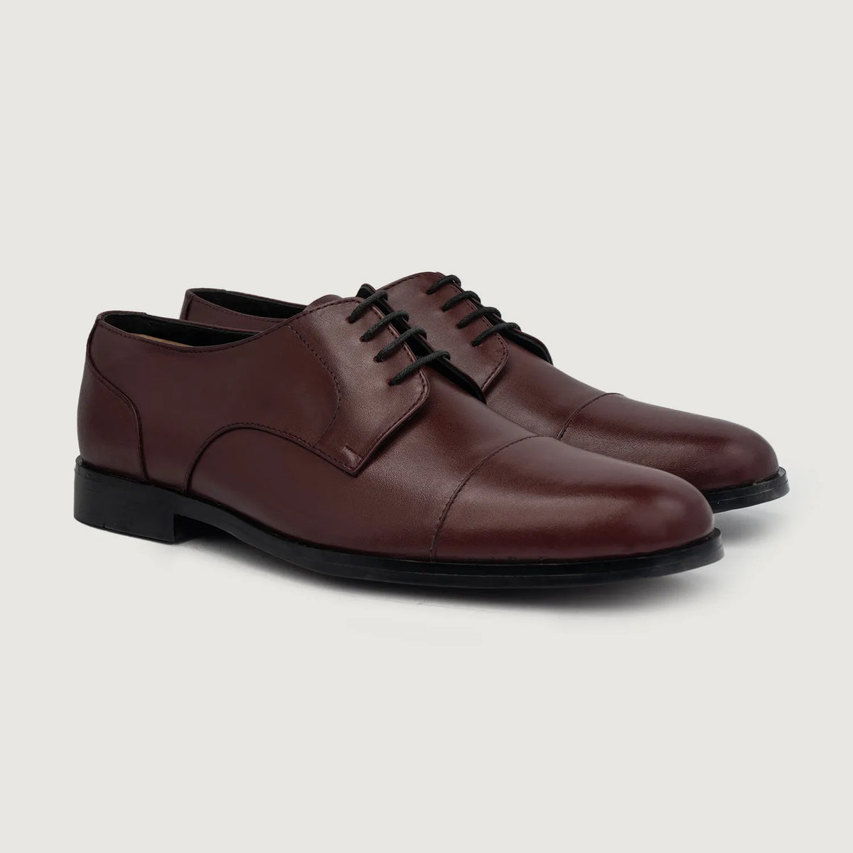 Attorney Derby Marrone Rossiccio Scarpe in pelle da Uomo For Men in Maroon Full-Grain Leather - Vista laterale | Acquista online