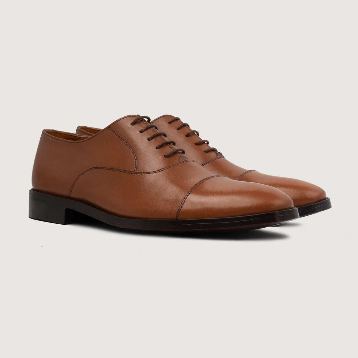 Professor Oxford Cuoio Scarpe in pelle da Uomo For Men in Tan Full-Grain Leather - Vista laterale | Acquista online