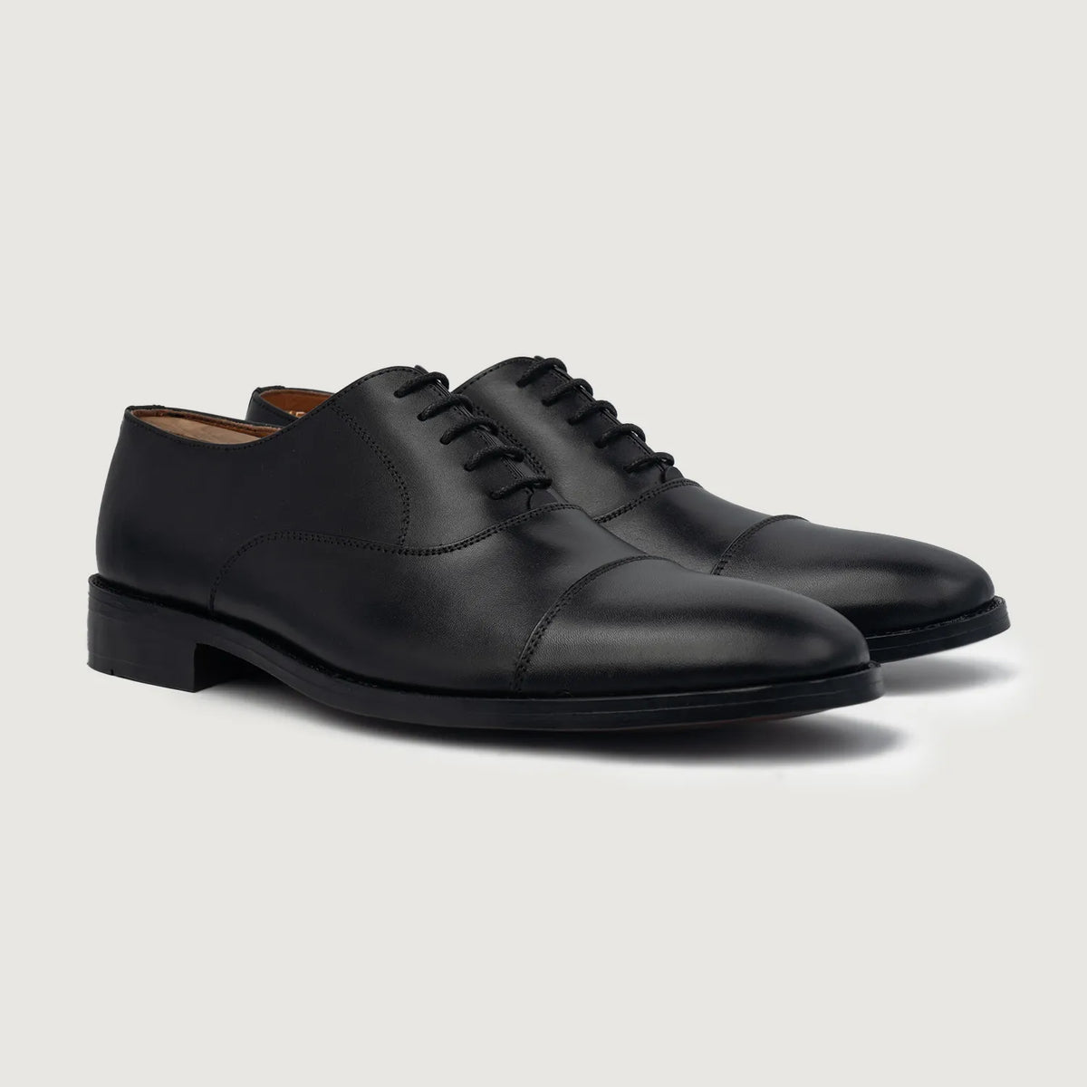 Professor Oxford Nero Scarpe in pelle da Uomo For Men in vera pelle bovina nera - Vista laterale | Acquista online