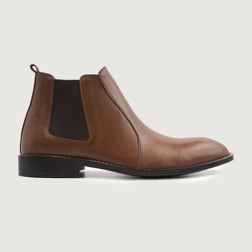 Clarkson Chelsea Marrone Leather Boots da Uomo
