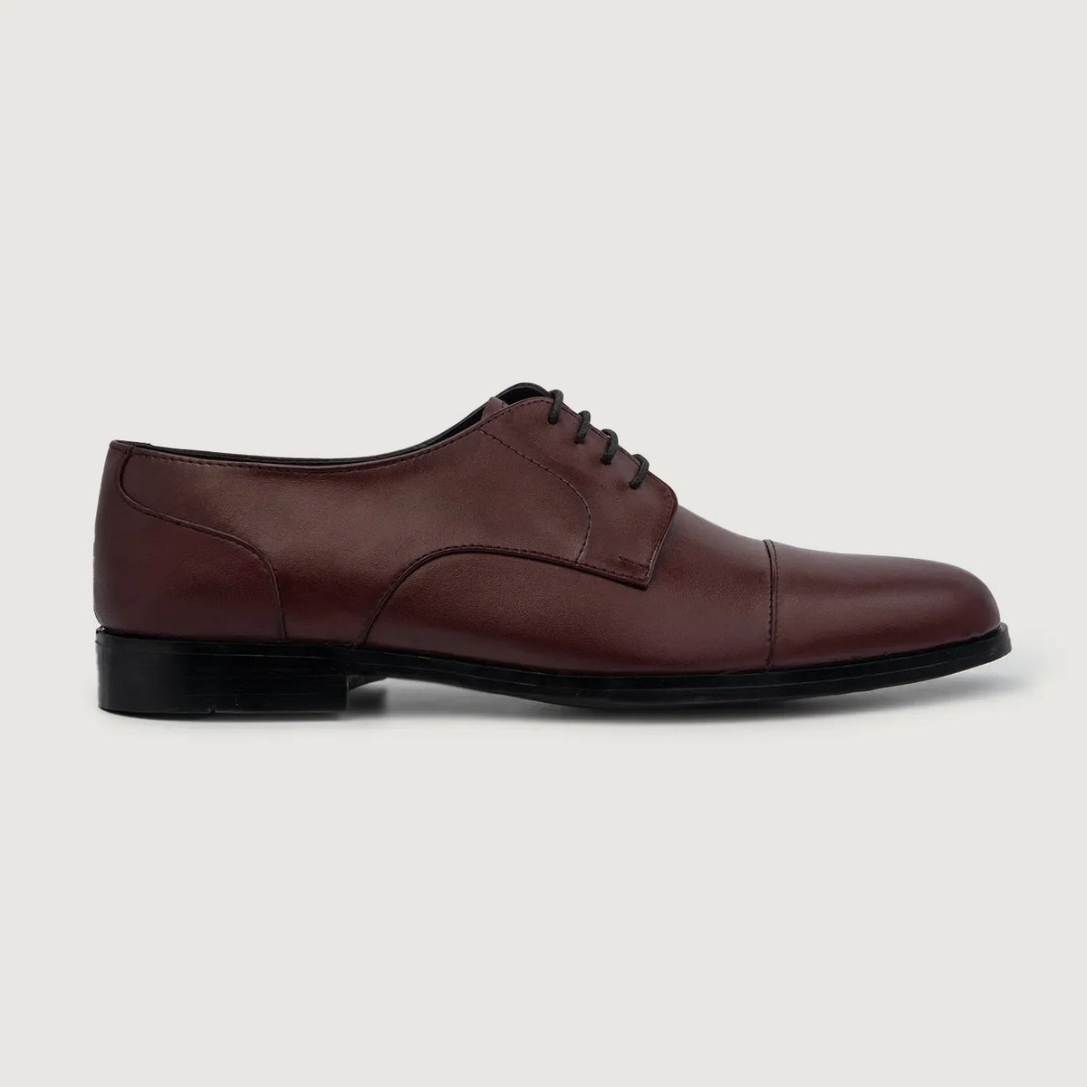 Maroon Full-Grain leather Shoes - Costruzione Goodyear a guardolo & dettaglio puntale