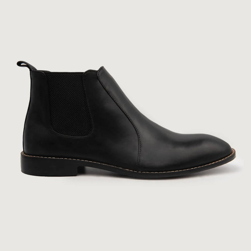 Clarkson Chelsea Nero Leather Boots da Uomo