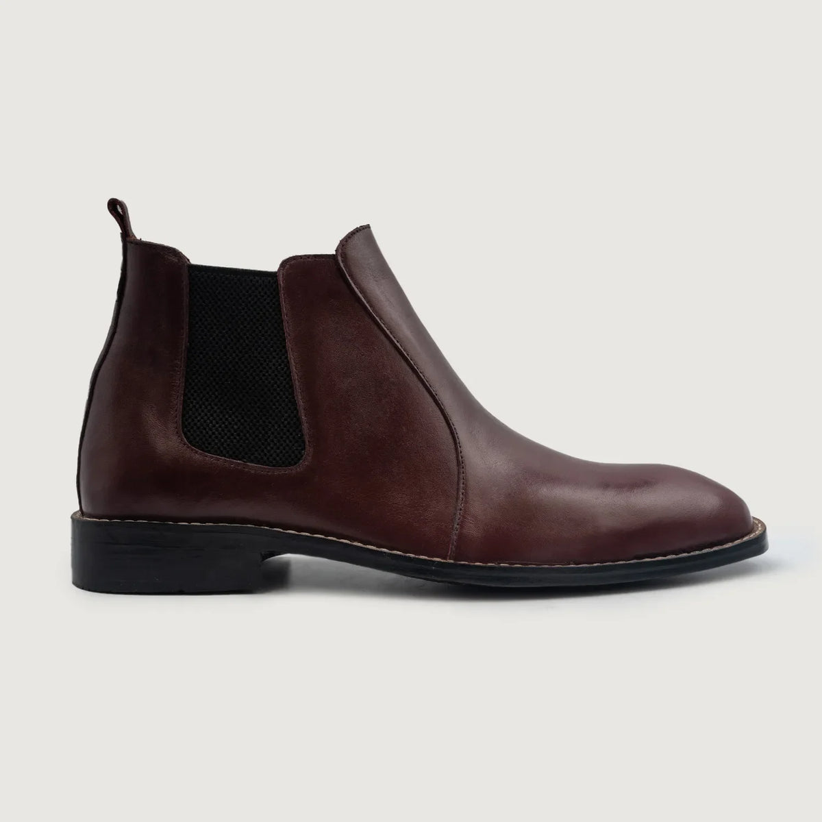 Maroon Full-Grain leather Boots - Costruzione Goodyear a guardolo & dettaglio puntale