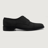 Black Full-Grain leather Shoes - Goodyear Welt Construction & Front Toe Box Detail