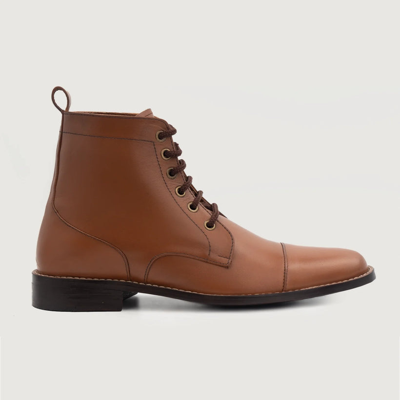 Knight Derby Cuoio Stivali in pelle da Uomo