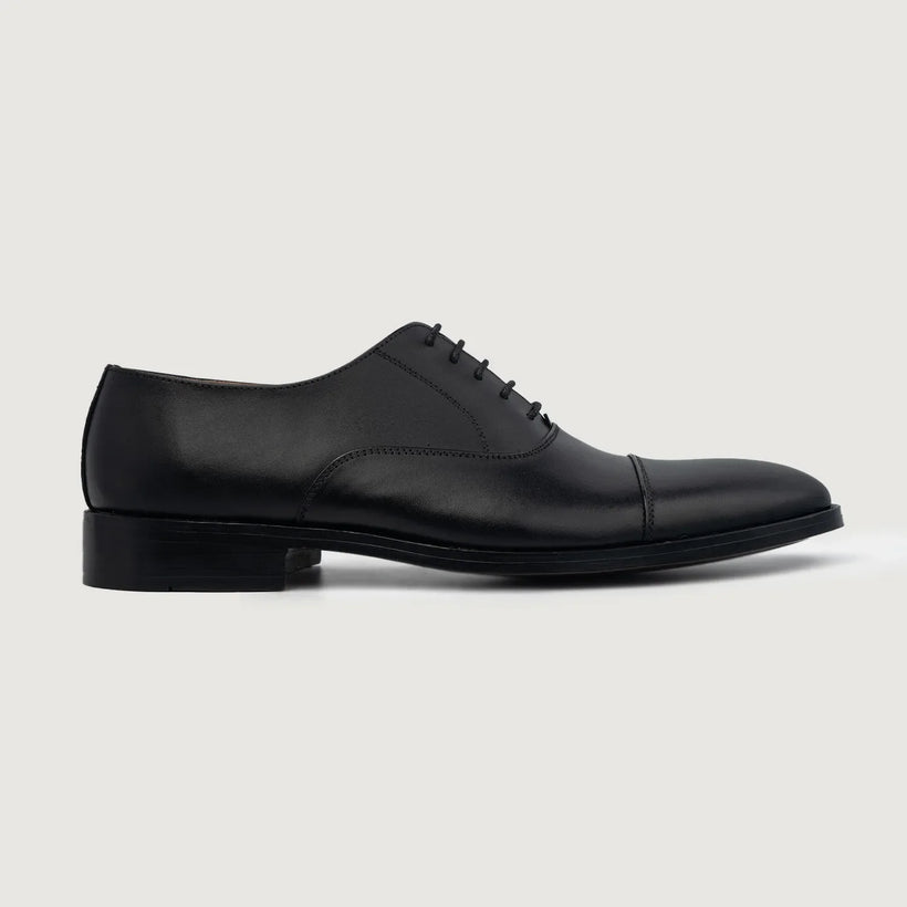 Professor Oxford Nero Leather Shoes da Uomo