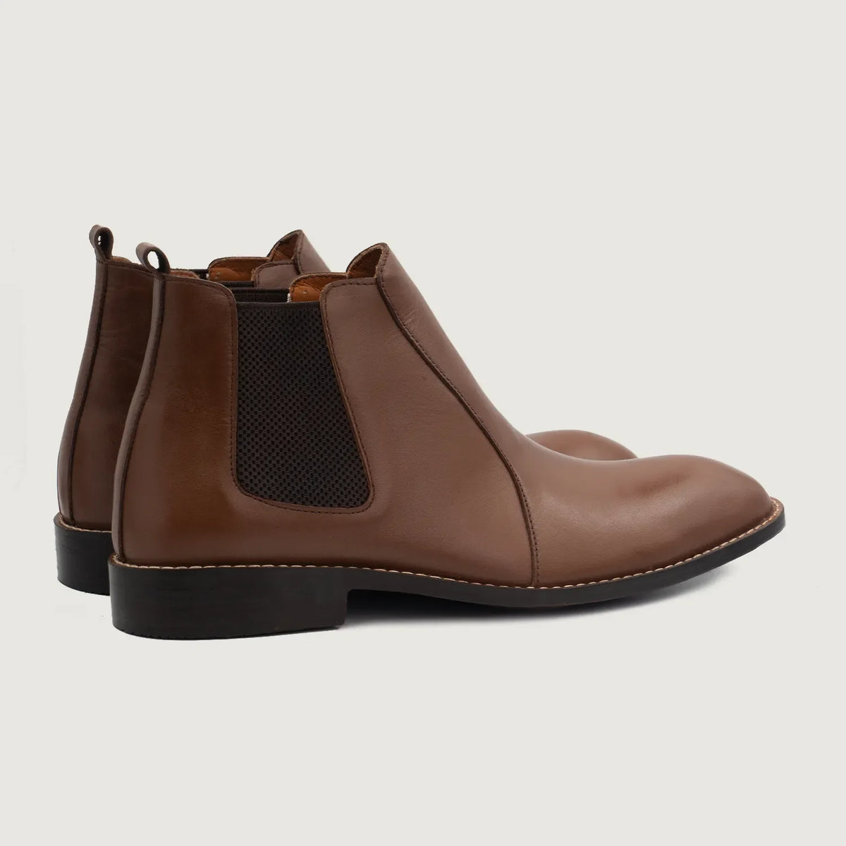 Clarkson Chelsea Marrone Stivali in pelle da Uomo For Men - Contrafforte tallone rinforzato & doppie cuciture di precisione