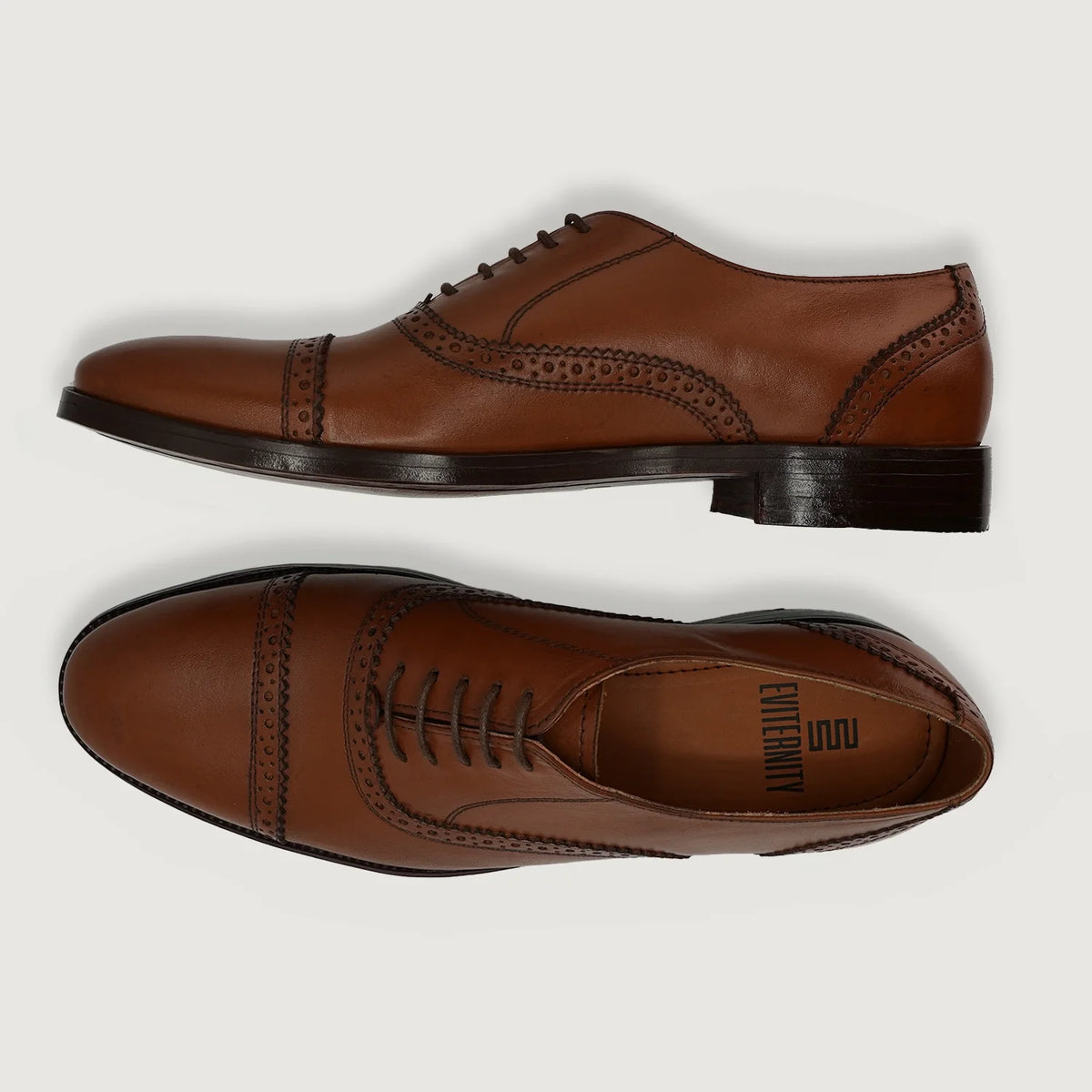 Grigioson Brogues Oxford Cuoio Scarpe in pelle da Uomo For Men - Contrafforte tallone rinforzato & doppie cuciture di precisione