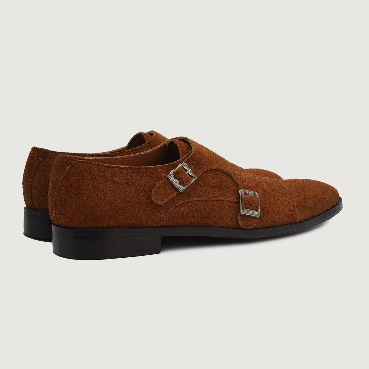 Boston Scarpe a doppia fibbia Marrone Suede Scarpe in pelle For Men - Contrafforte tallone rinforzato & doppie cuciture di precisione
