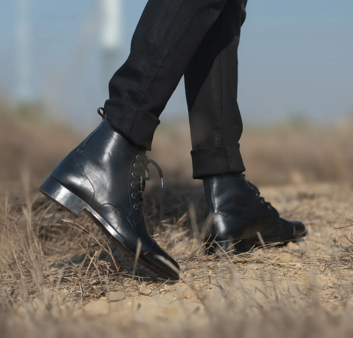 Orlaven Knight Derby Nero Stivali in pelle da Uomo footwear image 10