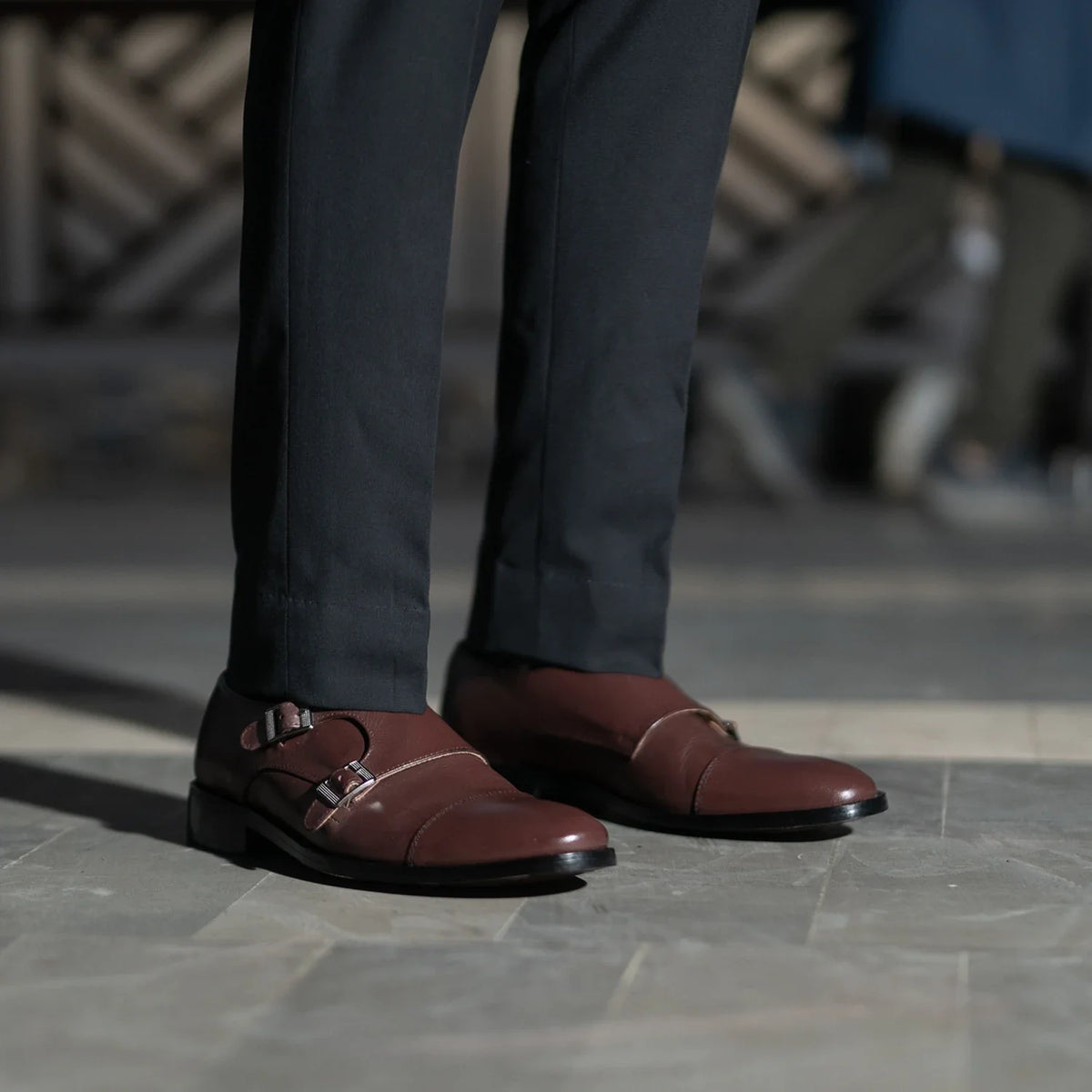 Orlaven Boston Scarpe a doppia fibbia Marrone Rossiccio Scarpe in pelle footwear image 9