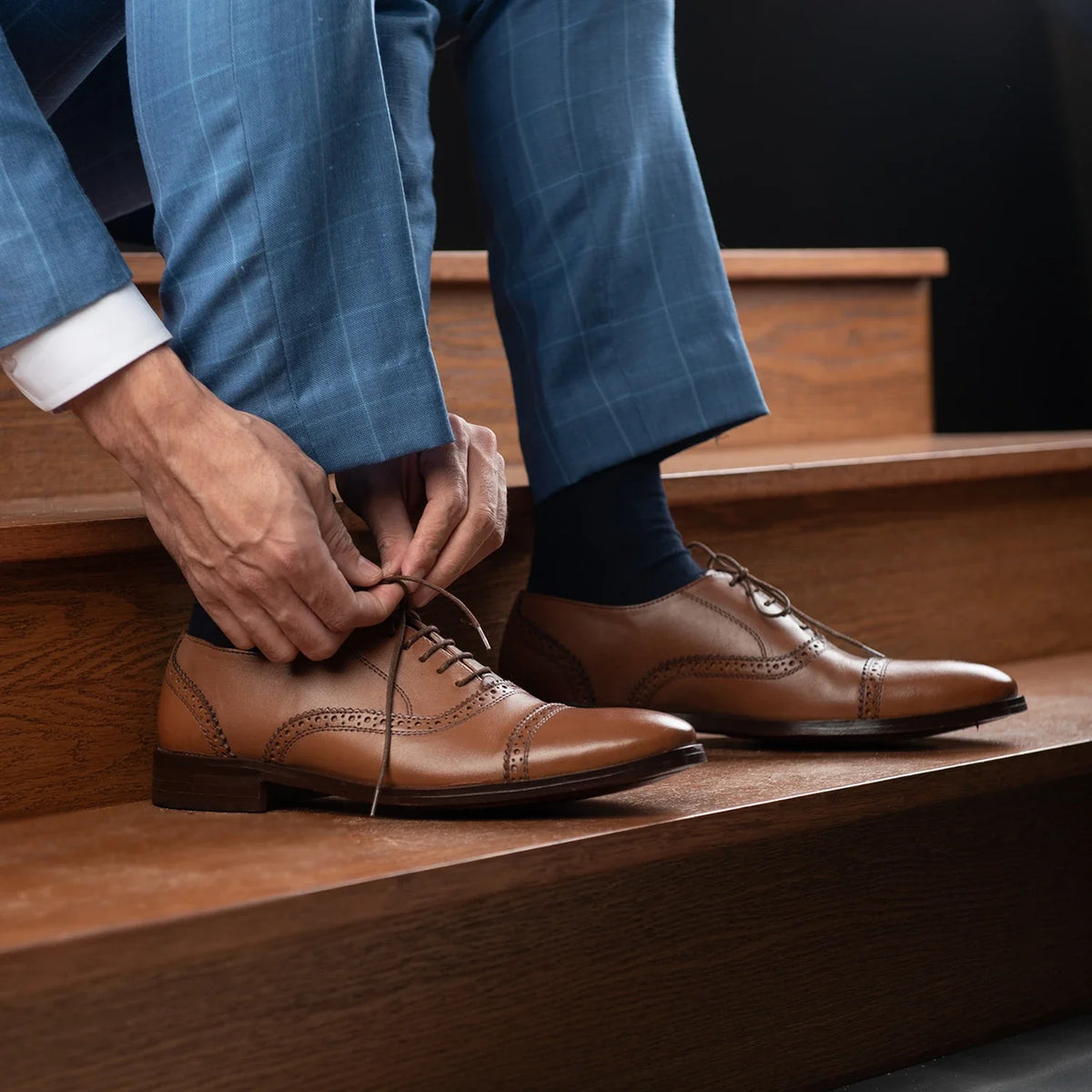 Orlaven Grigioson Brogues Oxford Cuoio Scarpe in pelle da Uomo footwear image 9