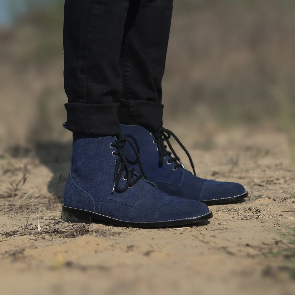 Orlaven Knight Derby Midnight Blu Suede Stivali in pelle da Uomo footwear image 9