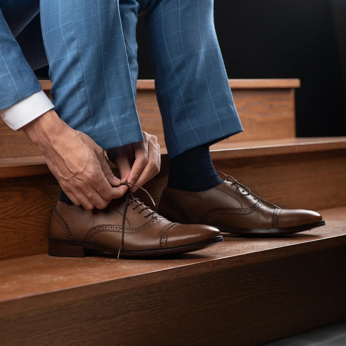 Orlaven Grigioson Brogues Oxford Marrone Scarpe in pelle da Uomo footwear image 10