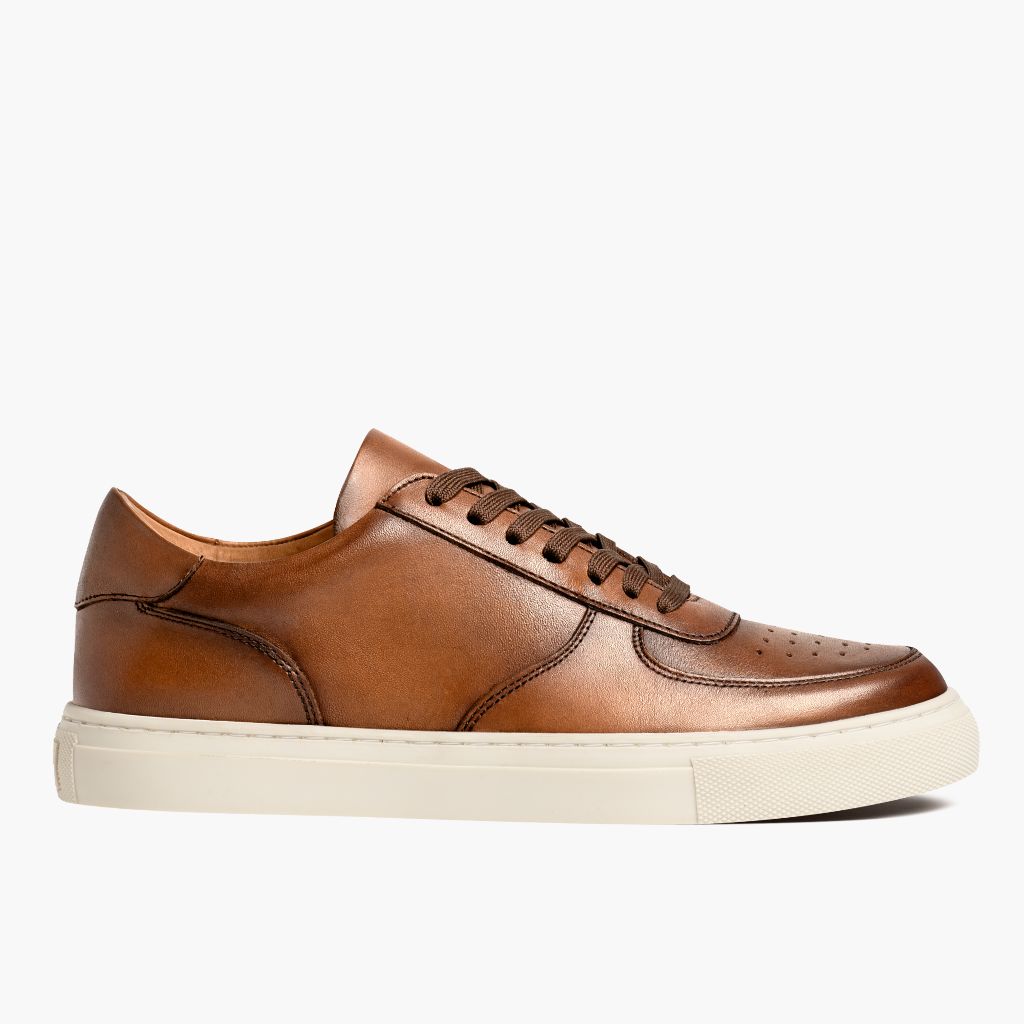 White Full-Grain leather Sneakers - Costruzione Goodyear a guardolo & dettaglio puntale