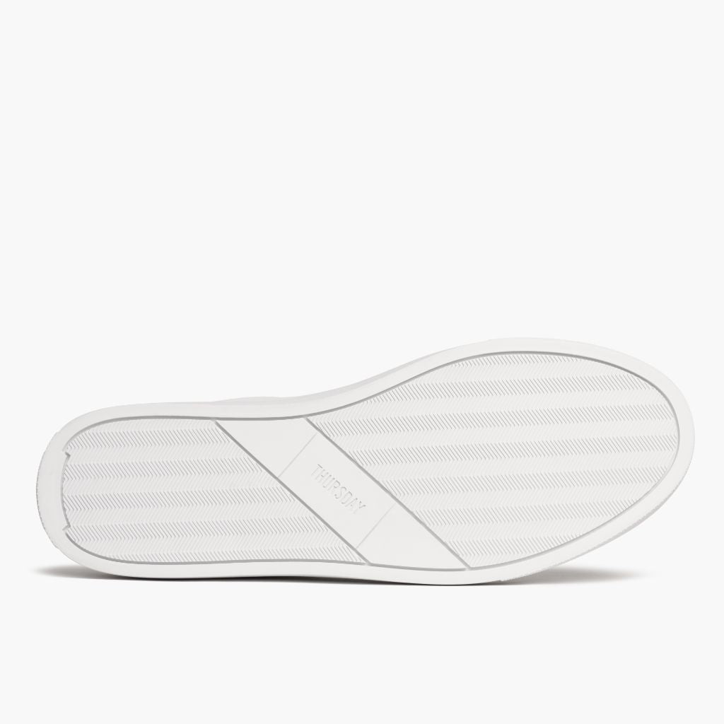 High-Traction Rubber Outsole & Lug Tread Pattern on Court Bianco Sneakers in pelle da Uomo