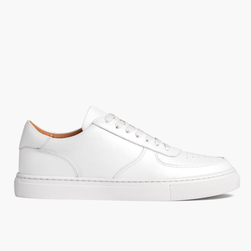 White Full-Grain leather Sneakers - Costruzione Goodyear a guardolo & dettaglio puntale