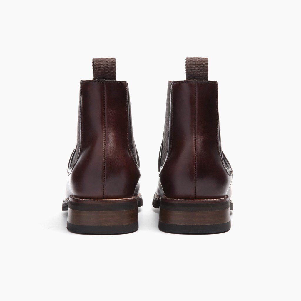 Duke Marrone Stivali in pelle da Uomo - Contrafforte tallone rinforzato & doppie cuciture di precisione