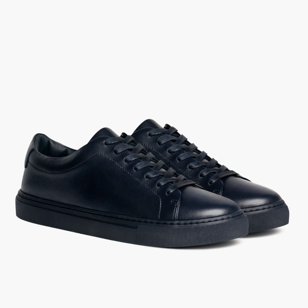 Encore Navy Sneakers in pelle da Uomo in Navy Full-Grain Leather - Vista laterale | Acquista online