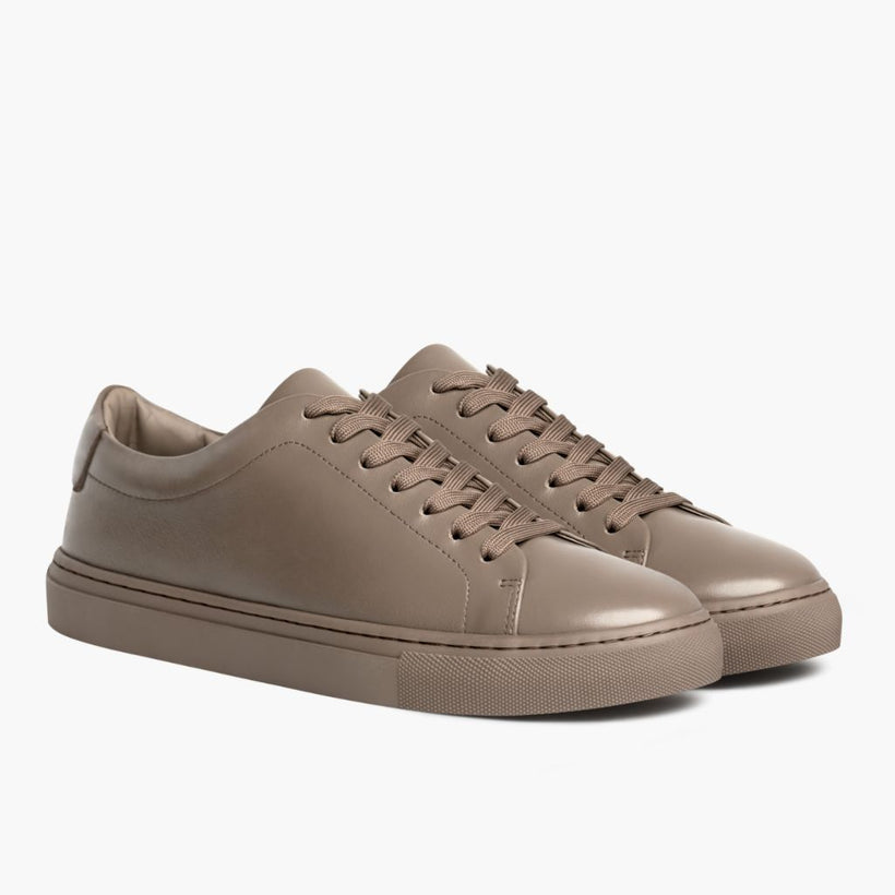 Encore Taupe Leather Sneakers da Uomo
