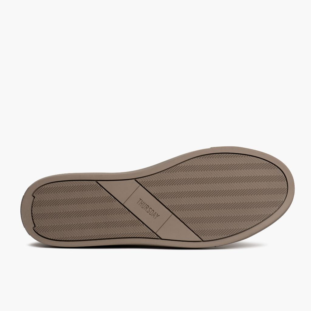 High-Traction Rubber Outsole & Lug Tread Pattern on Encore Taupe Sneakers in pelle da Uomo