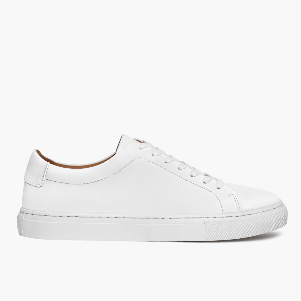 White Full-Grain leather Sneakers - Costruzione Goodyear a guardolo & dettaglio puntale