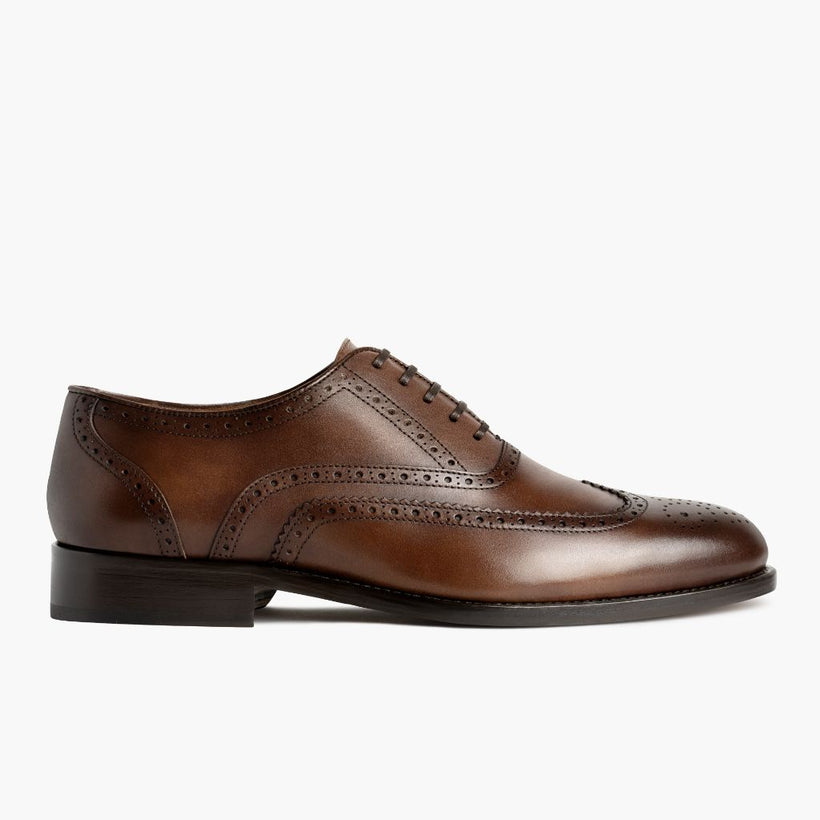 Aviator Cinnamon Leather Shoes da Uomo
