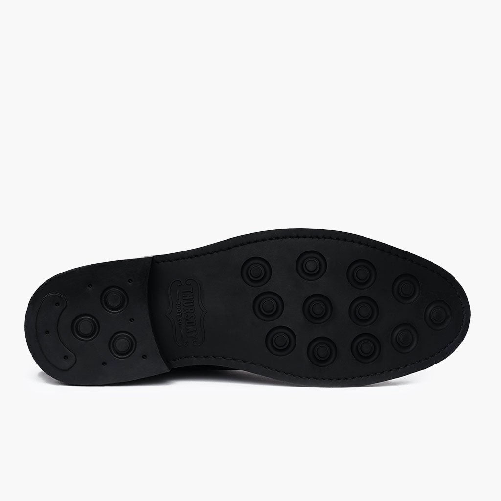 High-Traction Rubber Outsole & Lug Tread Pattern on Cadet Moka Stivali in pelle da Uomo