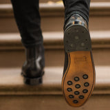 Styled On-Foot Perspective Demonstrating Ankle Fit & Silhouette on Model