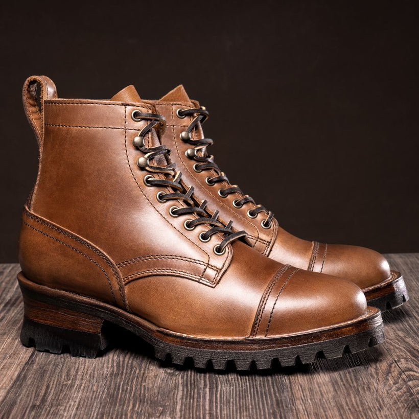 Challenger Sesame Double Shot Leather Boots da Uomo