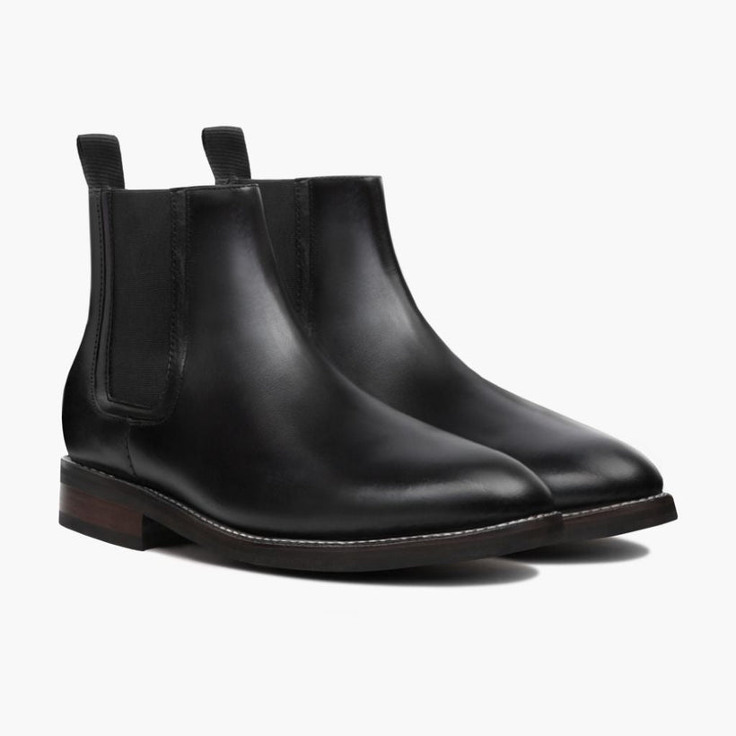 Duke Nero Leather Boots da Uomo