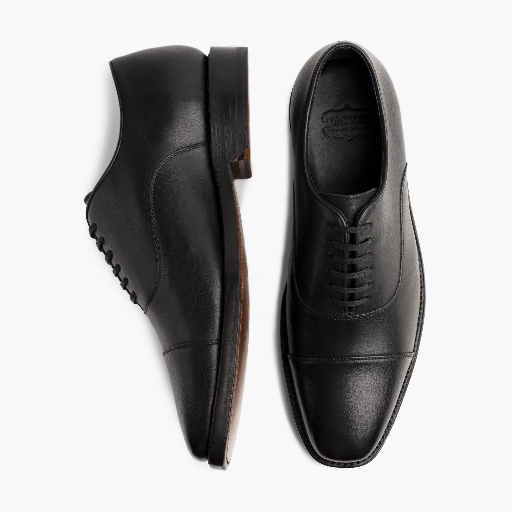 Executive Nero Sneakers in pelle da Uomo - Contrafforte tallone rinforzato & doppie cuciture di precisione
