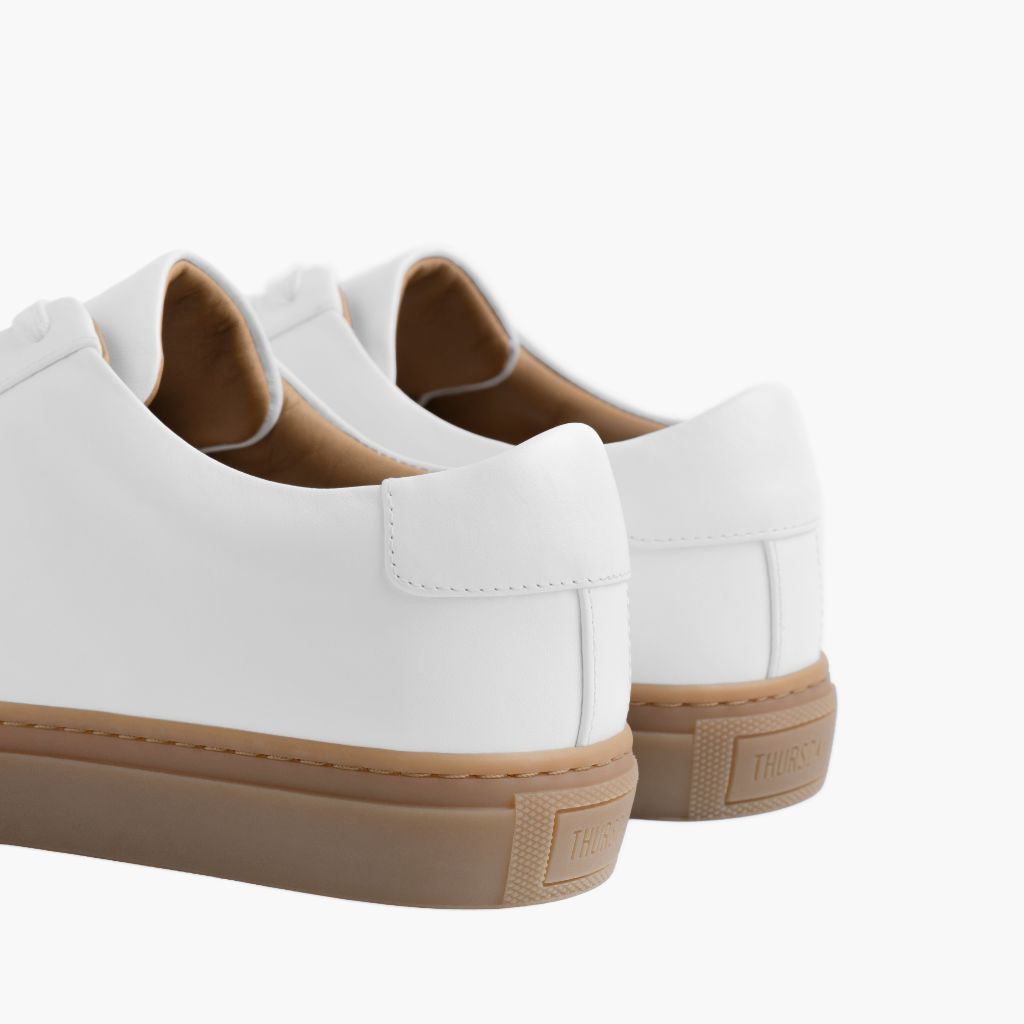 High-Traction Rubber Outsole & Lug Tread Pattern on Legacy Bianco Sneakers in pelle da Uomo