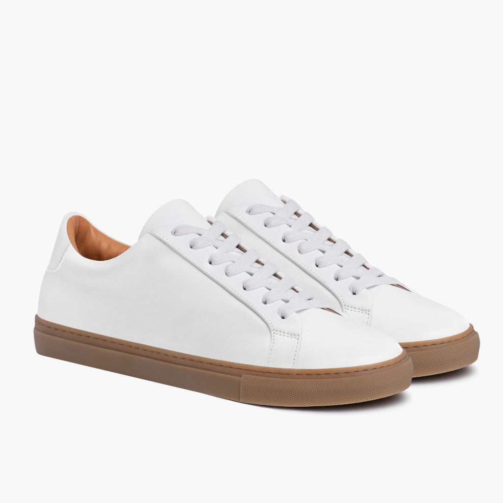 Legacy Bianco Sneakers in pelle da Uomo in White Full-Grain Leather - Vista laterale | Acquista online