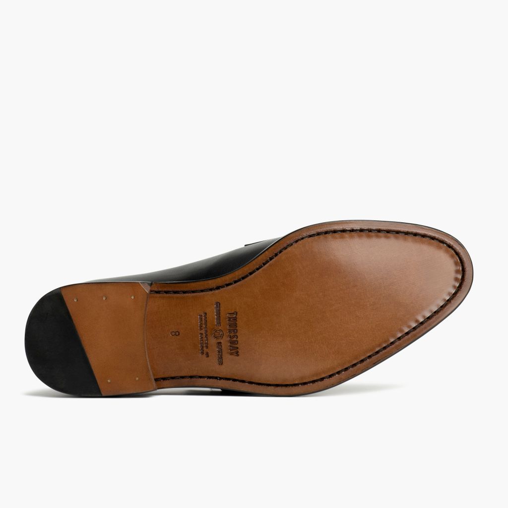 High-Traction Rubber Outsole & Lug Tread Pattern on Lincoln Nero Sneakers in pelle da Uomo
