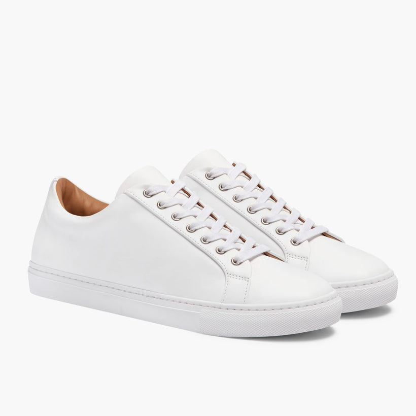 Premier Low Top Bianco Leather Sneakers da Uomo