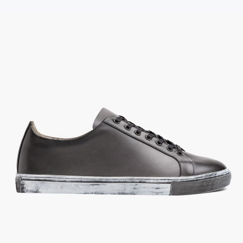 Premier Low Top Effetto Usurato Grigio Leather Sneakers da Uomo