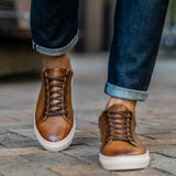 Styled On-Foot Perspective Demonstrating Ankle Fit & Silhouette on Model