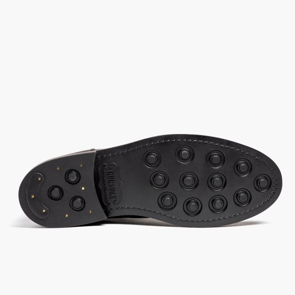 High-Traction Rubber Outsole & Lug Tread Pattern on President Caffè Nero Stivali in pelle da Uomo For Men