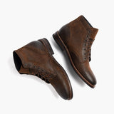 Authentic Full-Grain Leather Grain Depth & Pull-Up Patina Texture Detail