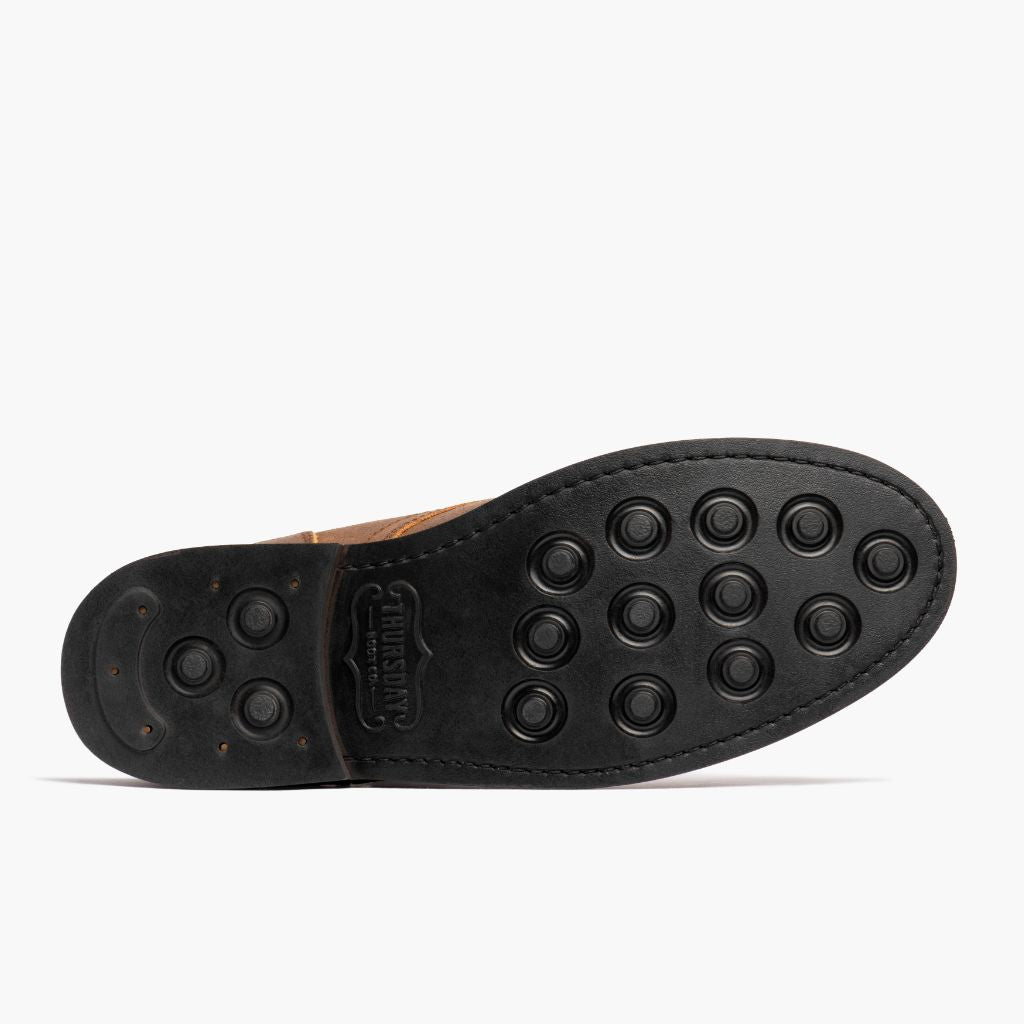 High-Traction Rubber Outsole & Lug Tread Pattern on President Safari Stivali in pelle da Uomo For Men