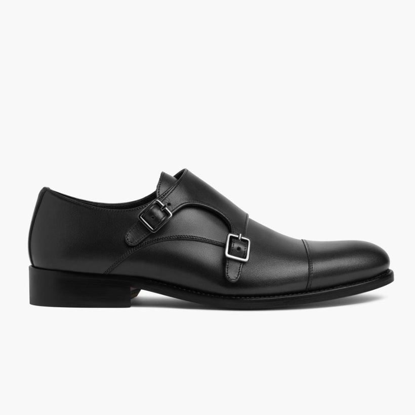 Black Full-Grain leather Loafers - Goodyear Welt Construction & Front Toe Box Detail