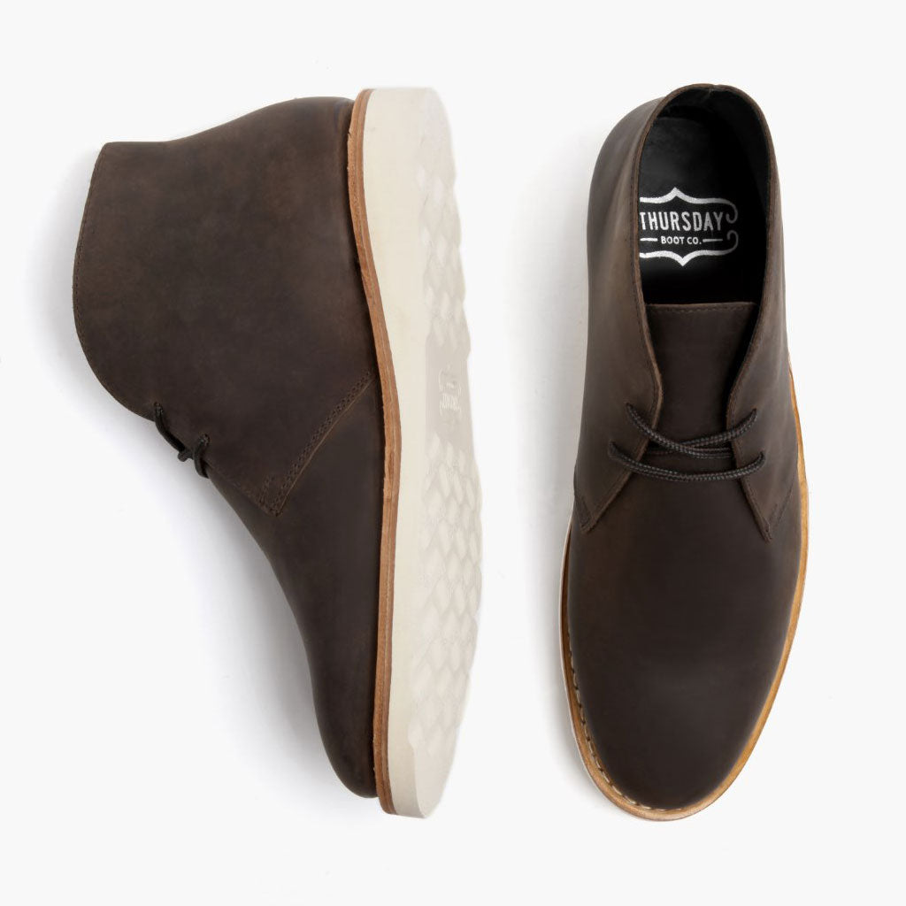 Scout Tabacco Stivali in pelle da Uomo For Men - Contrafforte tallone rinforzato & doppie cuciture di precisione