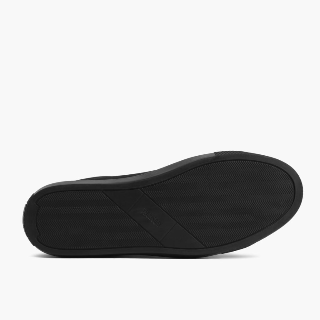 High-Traction Rubber Outsole & Lug Tread Pattern on Premier Low Top Nero Opaco Sneakers in pelle da Uomo For Men