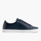 Blue Full-Grain leather Sneakers - Goodyear Welt Construction & Front Toe Box Detail