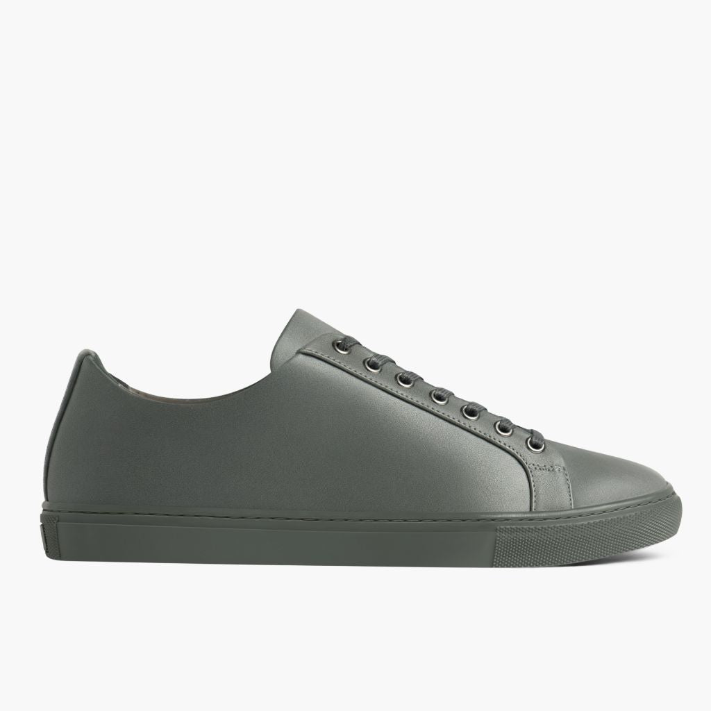 Grey Full-Grain leather Sneakers - Costruzione Goodyear a guardolo & dettaglio puntale