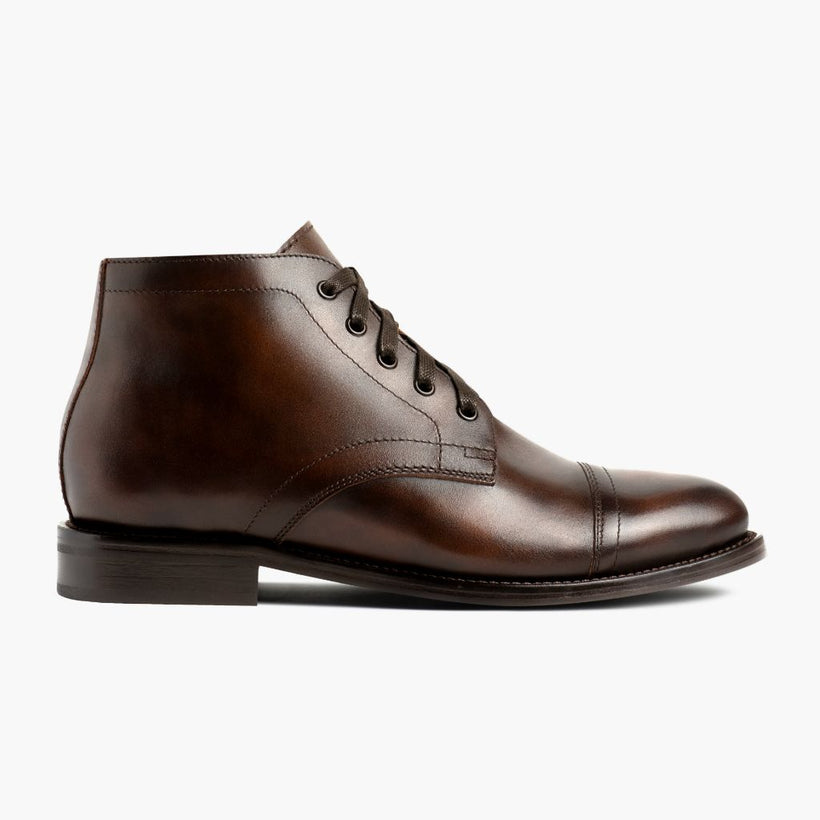 Cadet Rich Mahogany Leather Boots da Uomo