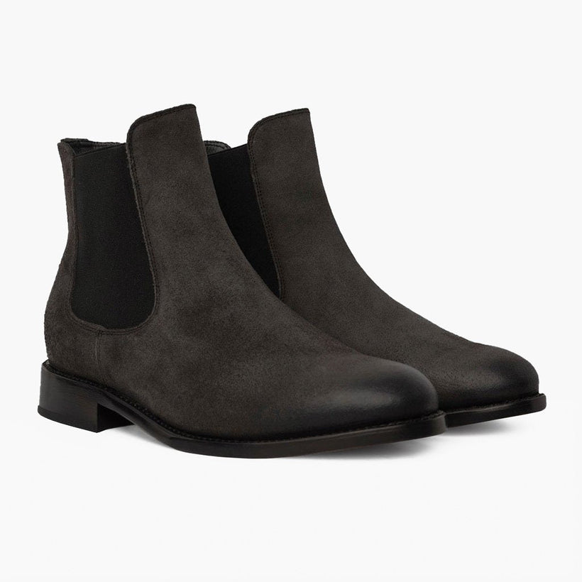 Cavalier Shadow Grigio Leather Boots da Uomo