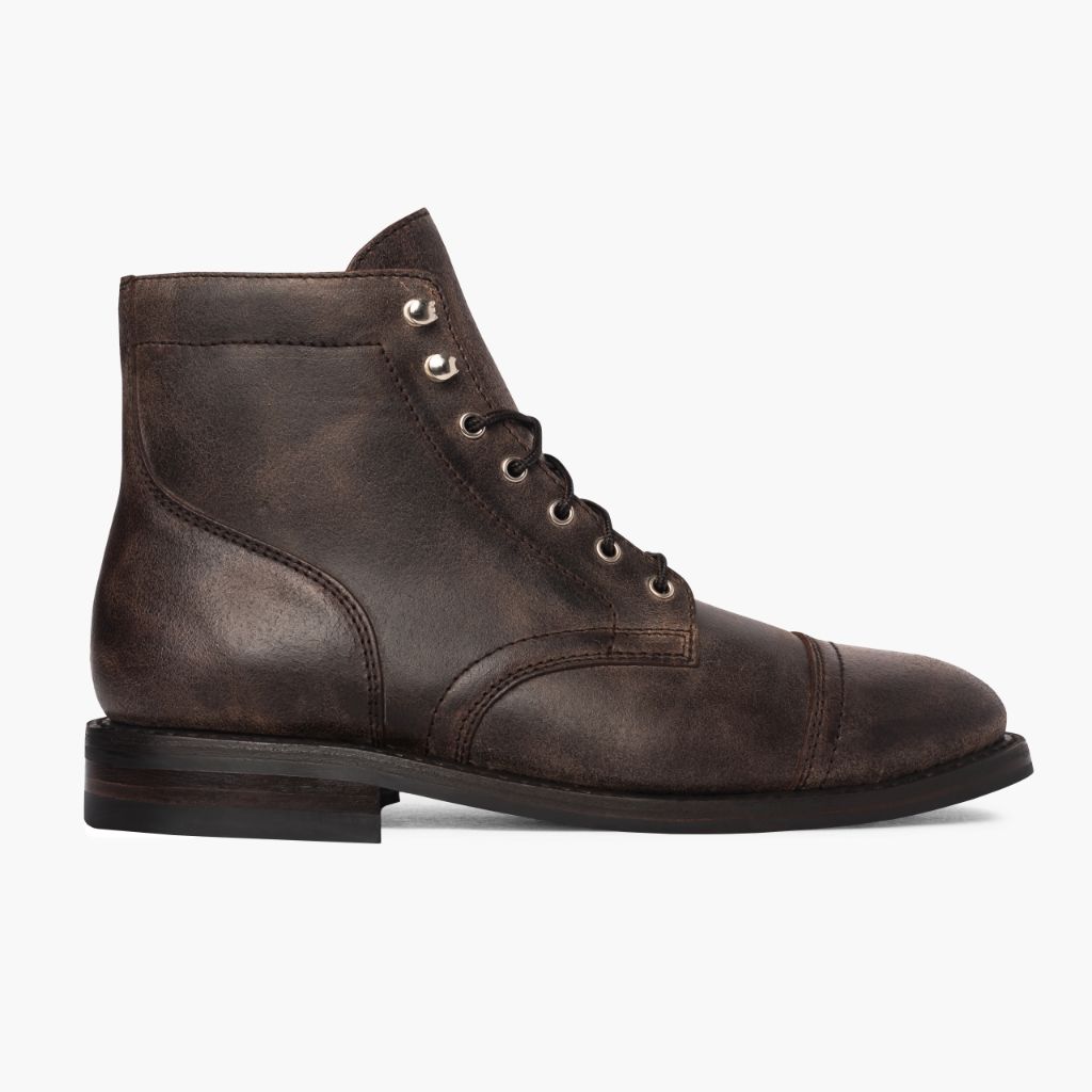 Captain Canyon Stivali in pelle da Uomo - Costruzione Goodyear a guardolo & dettaglio puntale