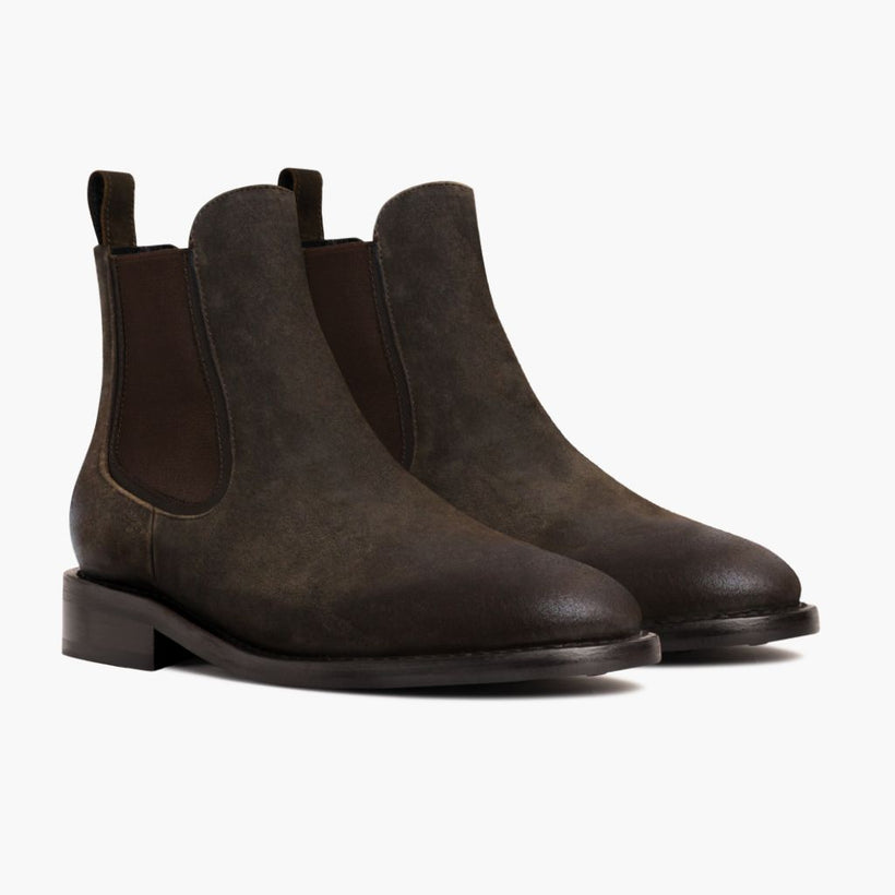 Duke Dark Olive Suede Leather Boots da Uomo